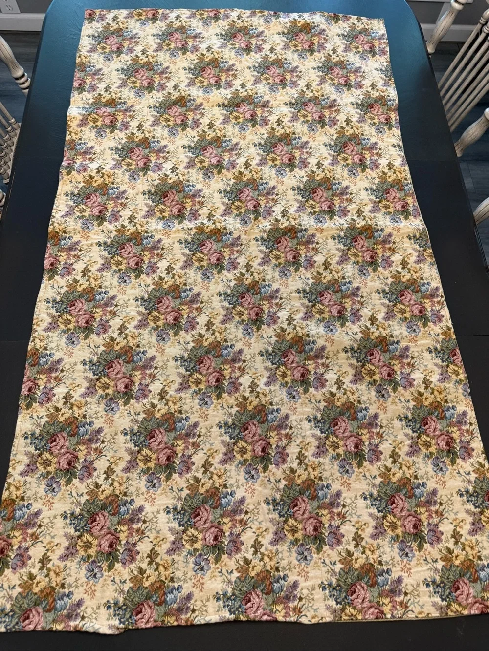 Beautiful LARGE Cream Floral Tapestry Wall Art Hanging‎ Home Decor 57